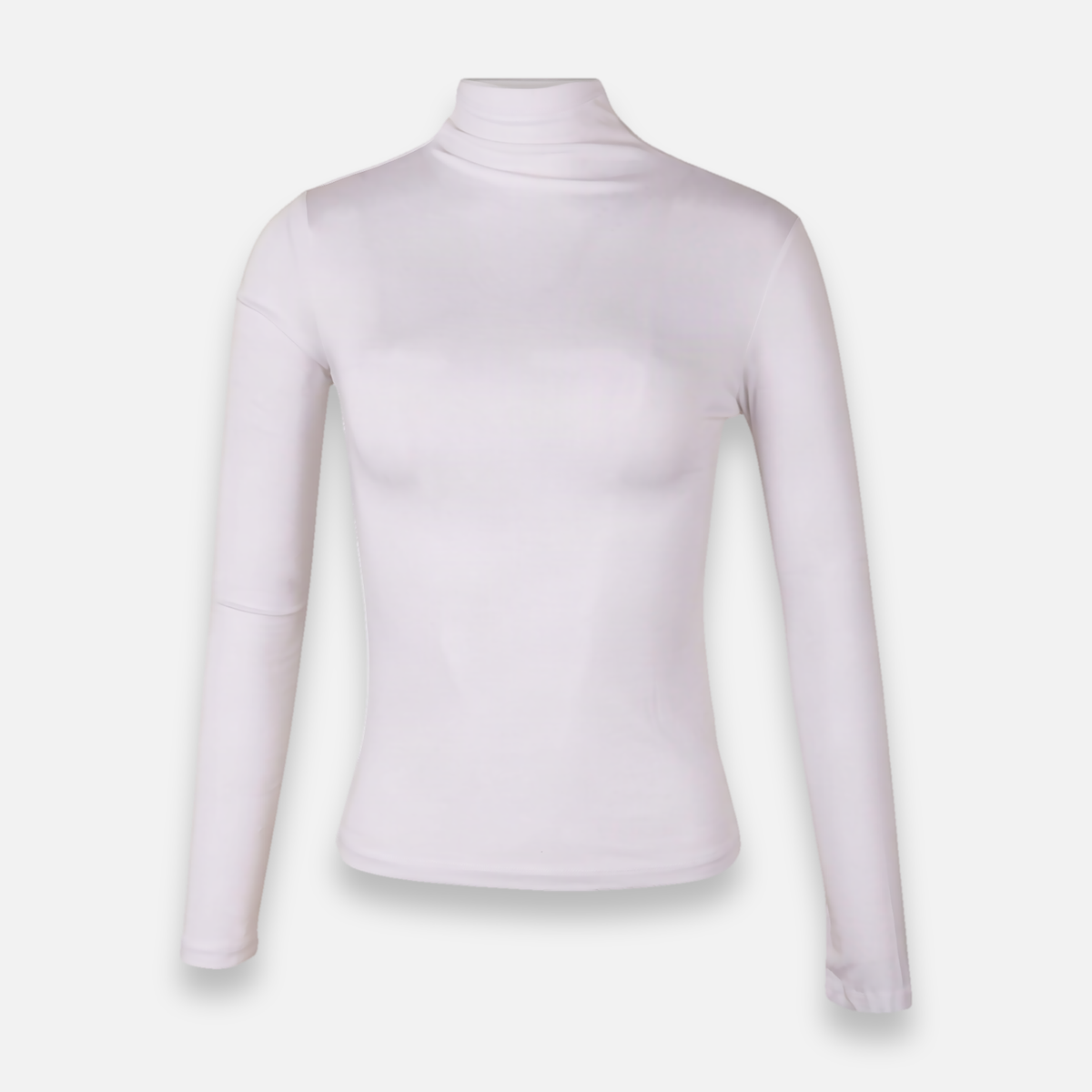 Women Basic Long Sleeve High Neck T-Shirt