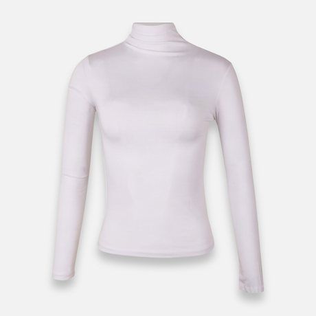Women Basic Long Sleeve High Neck T-Shirt