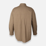 Women Linen Blend Oversized Shirt – Long Sleeve