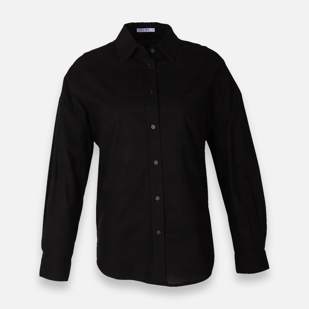 Women Linen Blend Oversized Shirt – Long Sleeve