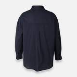 Women Linen Blend Oversized Shirt – Long Sleeve