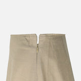 Women Linen Blend Maxi Skirt