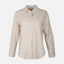 Women Linen Blend Striped Shirt