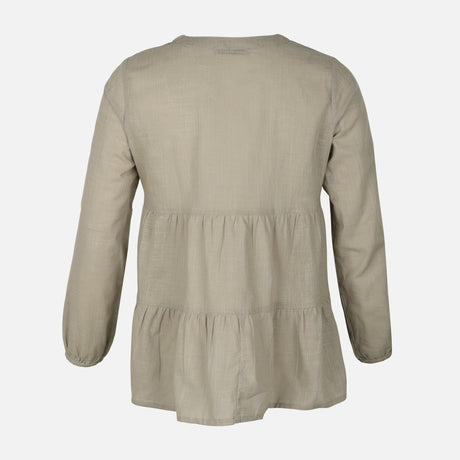 Women Long Sleeve Cotton Flex Blouse