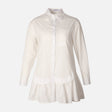 Women Poplin Oversize Button Tunic