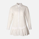 Women Poplin Oversize Button Tunic