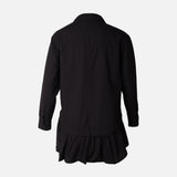 Women Poplin Oversize Button Tunic