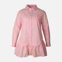 Women Poplin Oversize Button Tunic