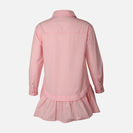 Women Poplin Oversize Button Tunic