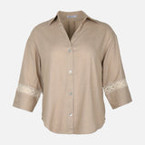 Women Lace Sleeve Shirt