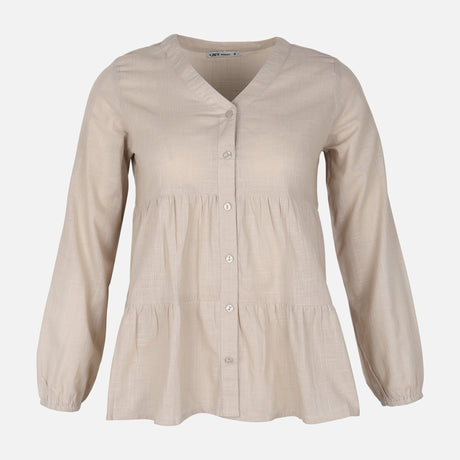 Women Long Sleeve Cotton Flex Blouse