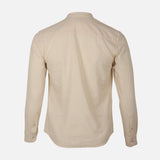 Men Mandarin Collar Long Sleeve Plain Shirt