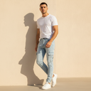 Men Denim Cargo Pant Slim Fit