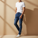 Men Stretch Denim Cargo Pant Slim Fit