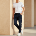Men Knitted Denim Cargo Pant