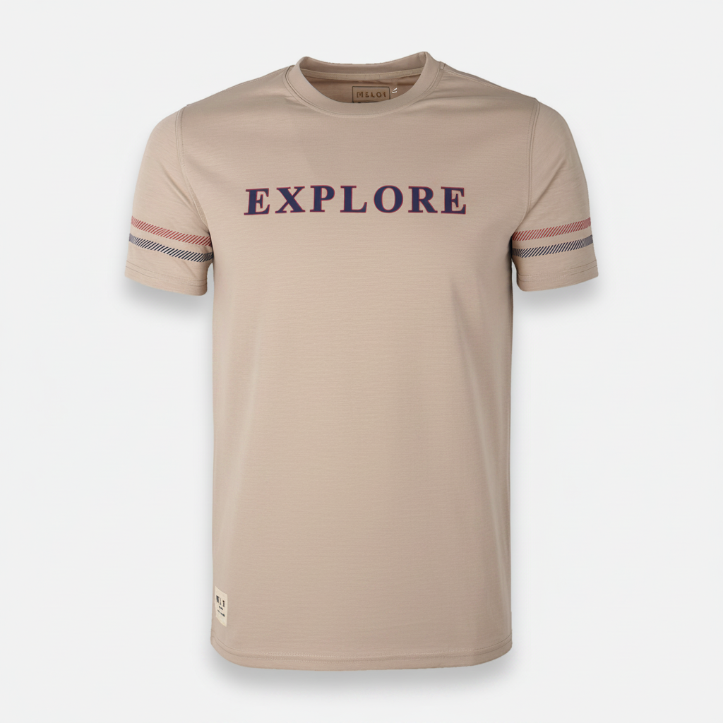 Men Round Neck Short Sleeve T-Shirt