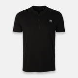 Men Pique Henley T-Shirt Short Sleeve
