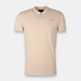 Men Pique Henley T-Shirt Short Sleeve