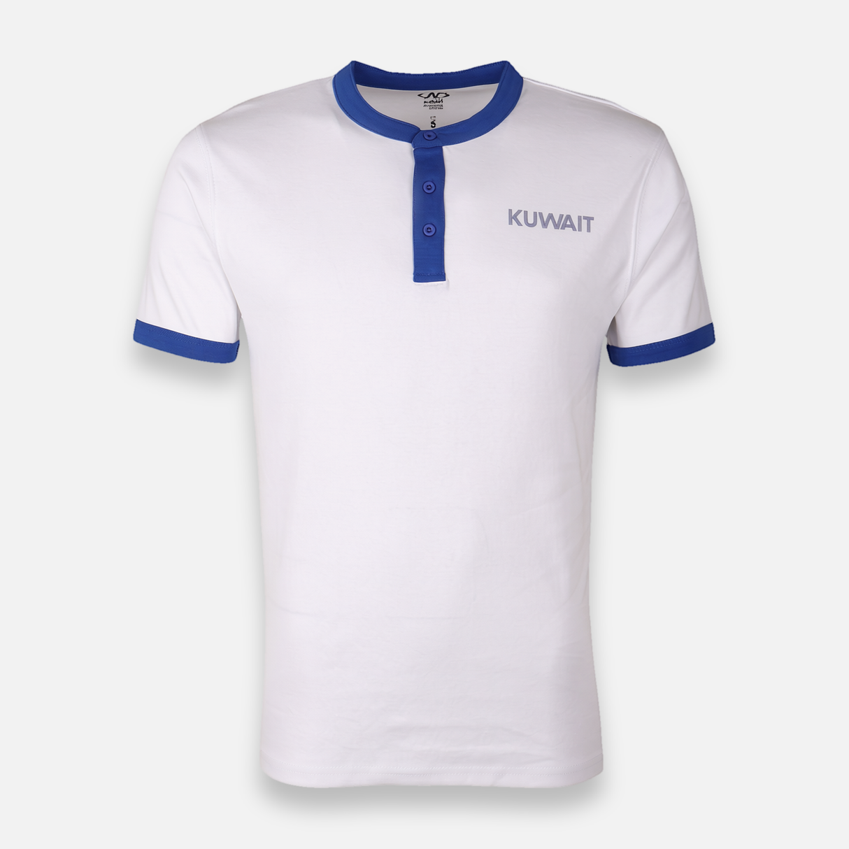Men T-Shirt Henley Neck Short Sleeve