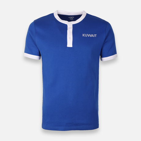 Men T-Shirt Henley Neck Short Sleeve