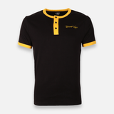 Men T-Shirt Henley Neck Short Sleeve