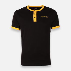 Men T-Shirt Henley Neck Short Sleeve