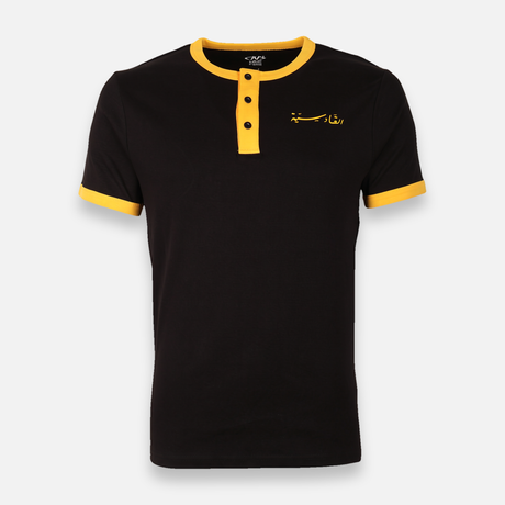 Men T-Shirt Henley Neck Short Sleeve