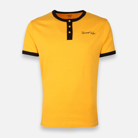 Men T-Shirt Henley Neck Short Sleeve