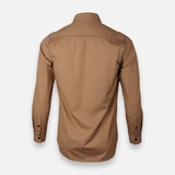 Men Woven Plain Shirt Long Sleeve