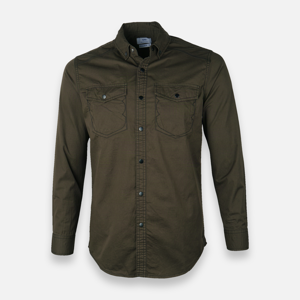 Men Woven Plain Shirt Long Sleeve