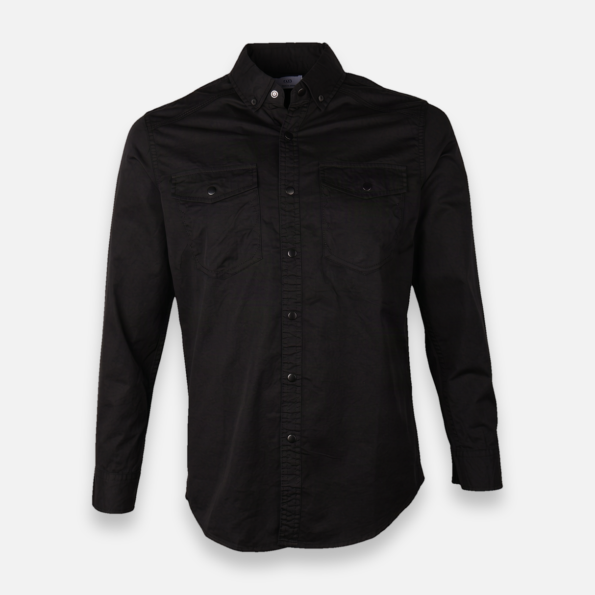 Men Woven Plain Shirt Long Sleeve