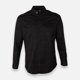 Men Woven Plain Shirt Long Sleeve