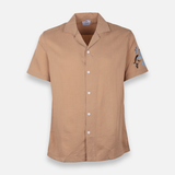 Men Plain Woven Short Sleeve Shirt