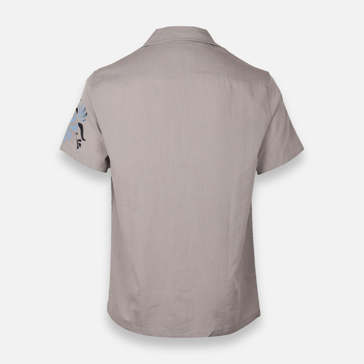 Men Plain Woven Short Sleeve Shirt