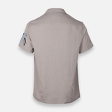 Men Plain Woven Short Sleeve Shirt