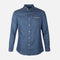 Men Plain Denim Long Sleeve Shirt