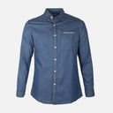 Men Plain Denim Long Sleeve Shirt