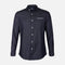 Men Plain Denim Long Sleeve Shirt