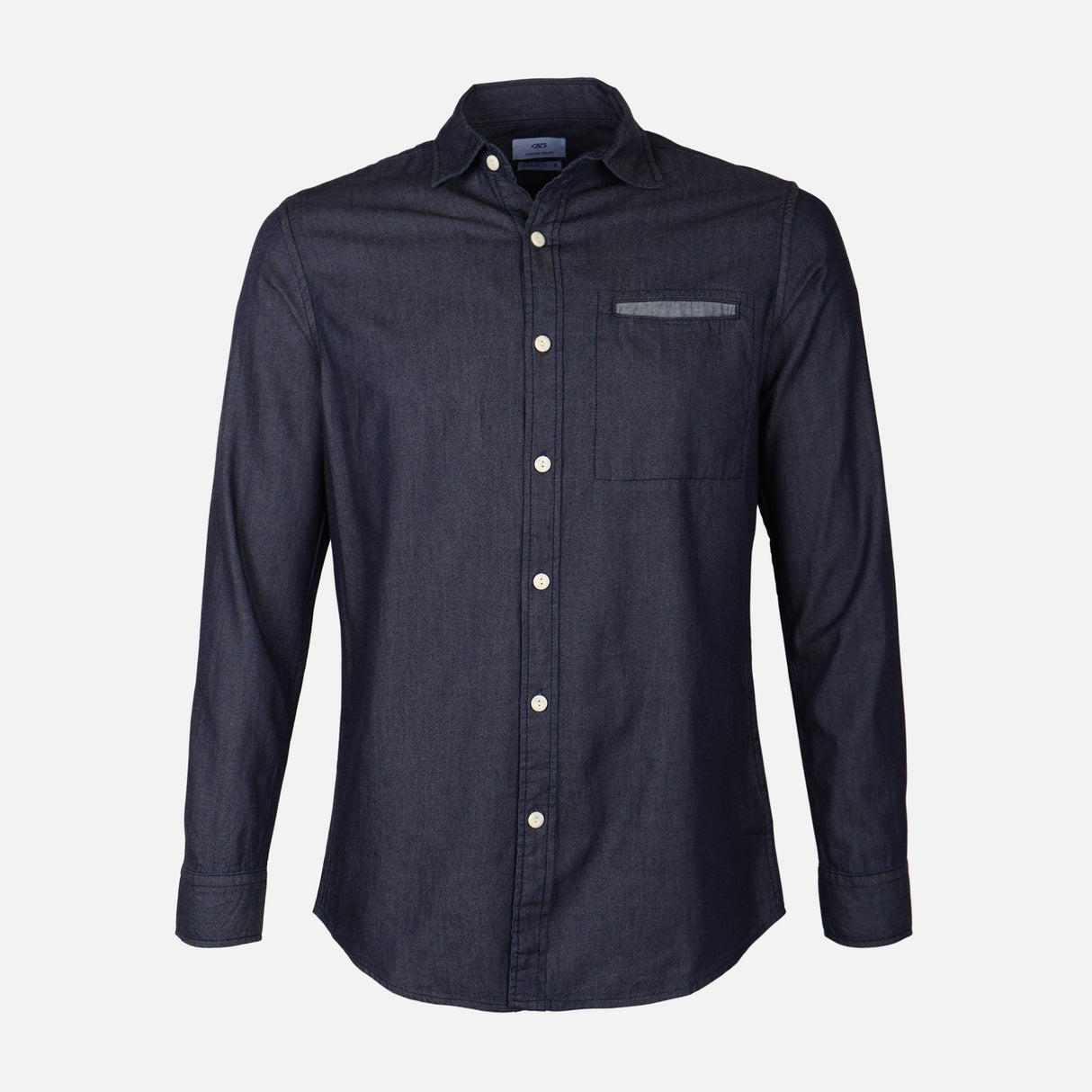 Men Plain Denim Long Sleeve Shirt