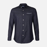 Men Plain Denim Long Sleeve Shirt