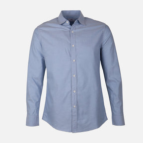 Men Plain Oxford Long Sleeve Shirt