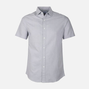 Men Plain Oxford Short Sleeve Shirt