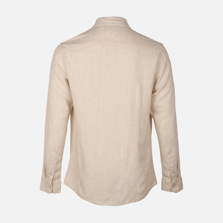 Men Woven Long Sleeve Plain Shirt