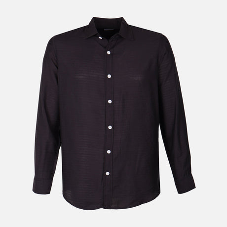 Men Woven Long Sleeve Plain Shirt