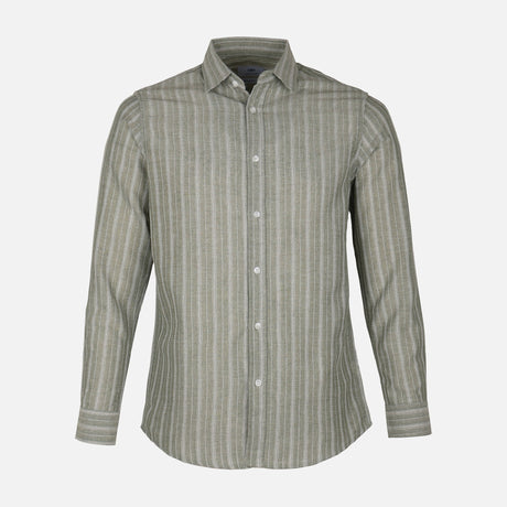 Men Woven Long Sleeve Plain Shirt