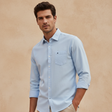 Men Woven Long Sleeve Plain Shirt