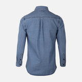 Men Plain Denim Long Sleeve Shirt