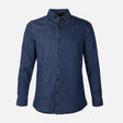Men Plain Denim Long Sleeve Shirt