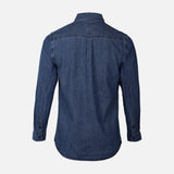 Men Plain Denim Long Sleeve Shirt
