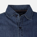Men Plain Denim Long Sleeve Shirt